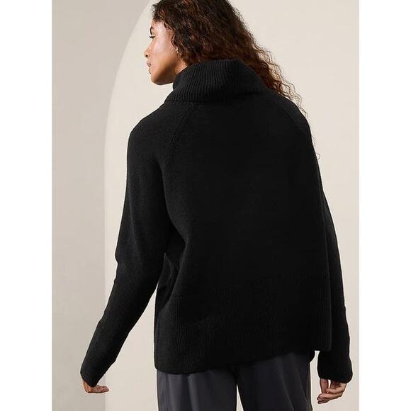 ATHLETA Women's Alpine Turtleneck Sweater Size XS In Black - Picture 4 of 11